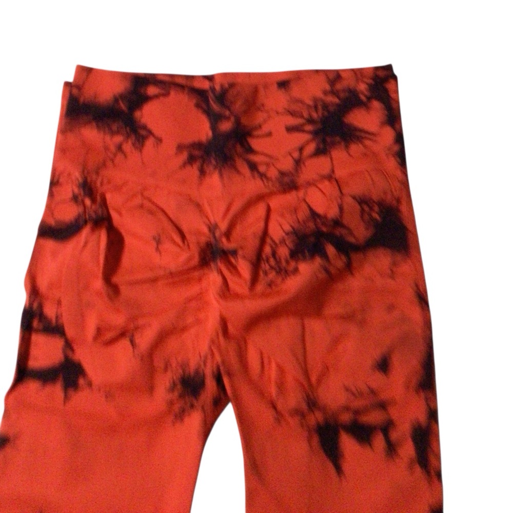 Orange and Black Tie-Dye Women's Pants